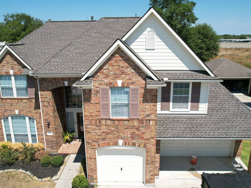 Brick Two-Story Roof Replacement, Tear-Off to Finish — Spring, TX