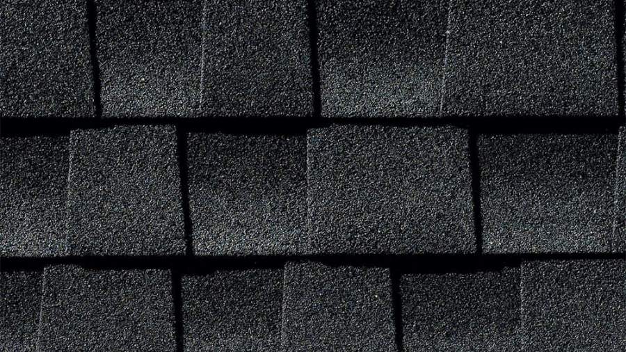 GAF Timberline HDZ Charcoal shingle close-up showing the granule blend