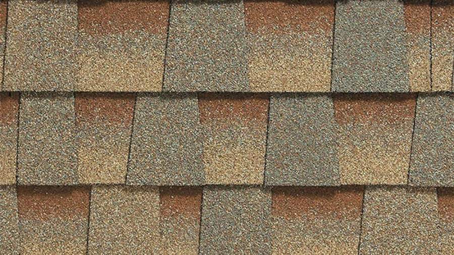 GAF Timberline HDZ Copper Canyon shingle close-up showing the granule blend