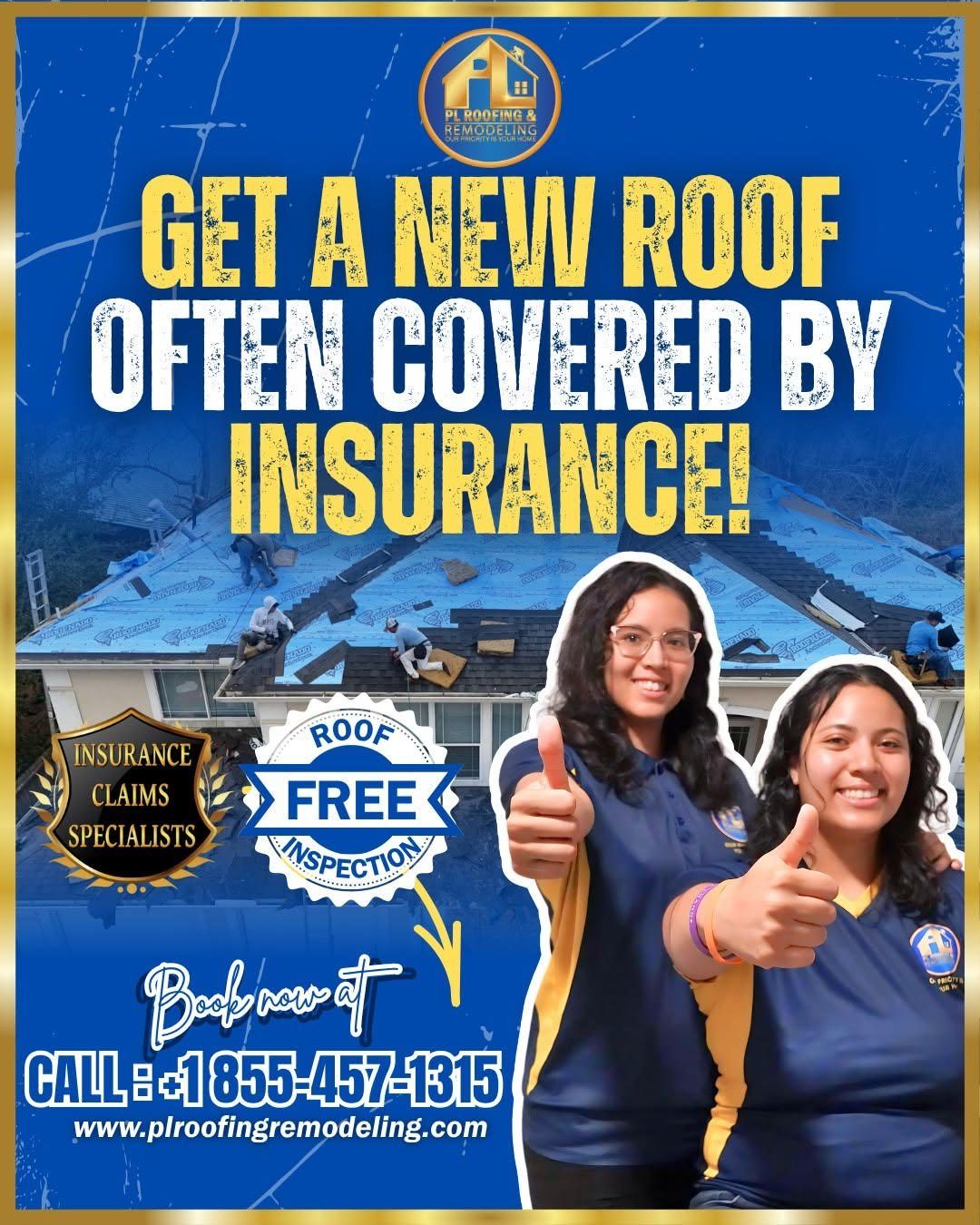 PL Roofing & Remodeling — obtenga un techo nuevo, a menudo cubierto por el seguro