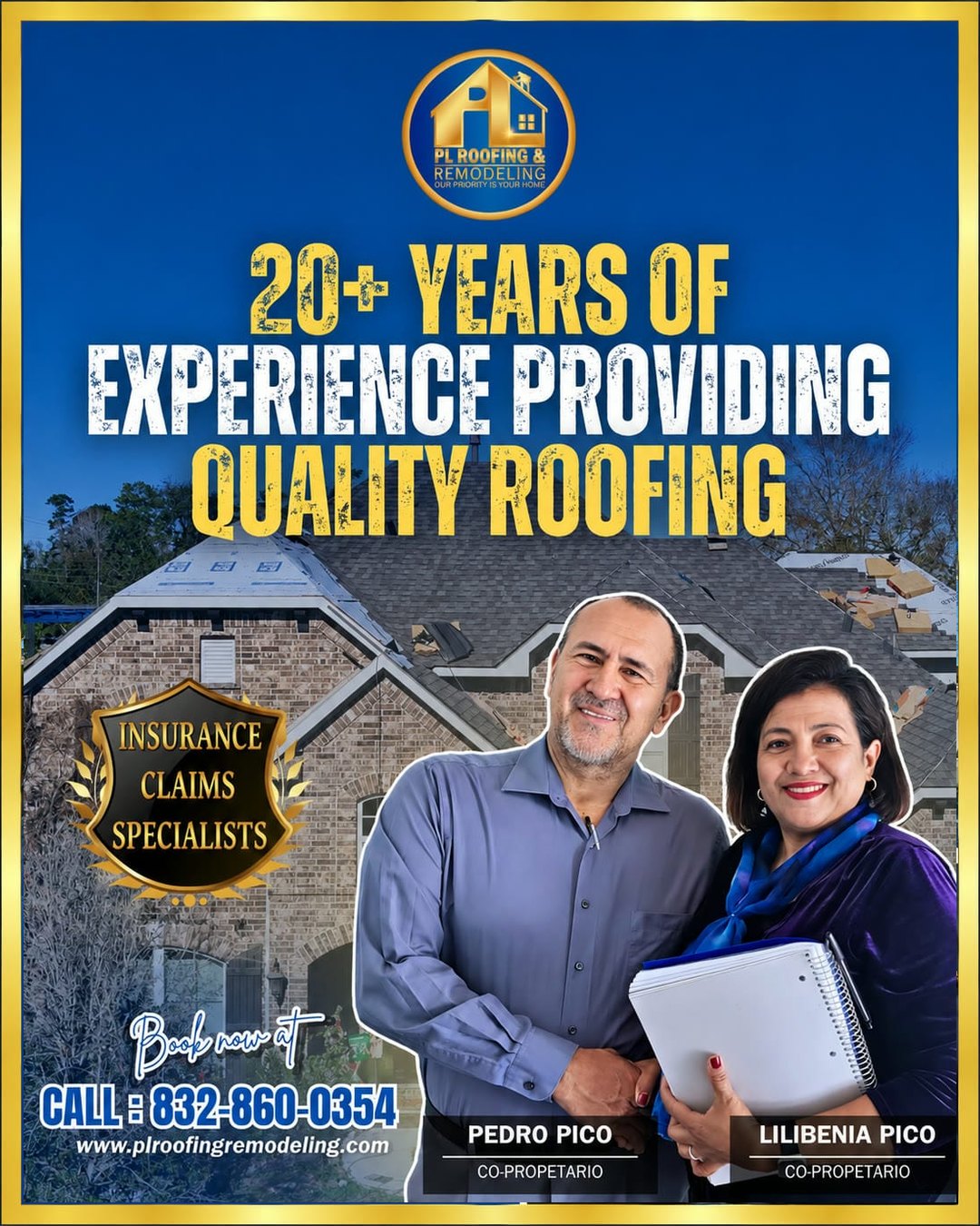 PL Roofing owner Eloy Pico and family — 20+ years of quality roofing