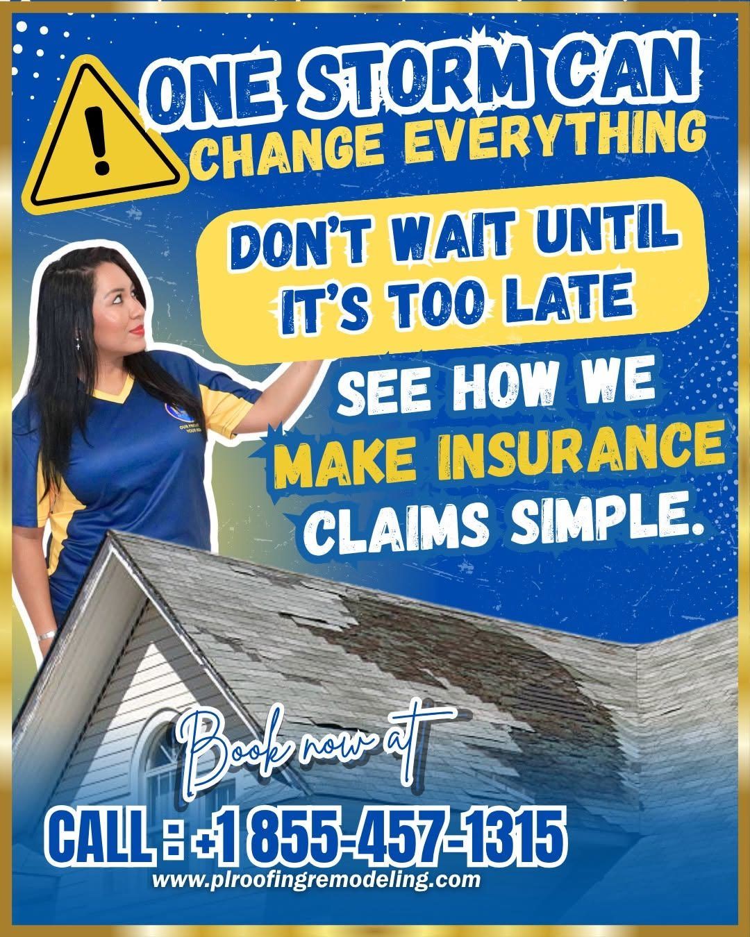 Una tormenta puede cambiarlo todo — PL Roofing ayuda a hacer simples los reclamos de seguro