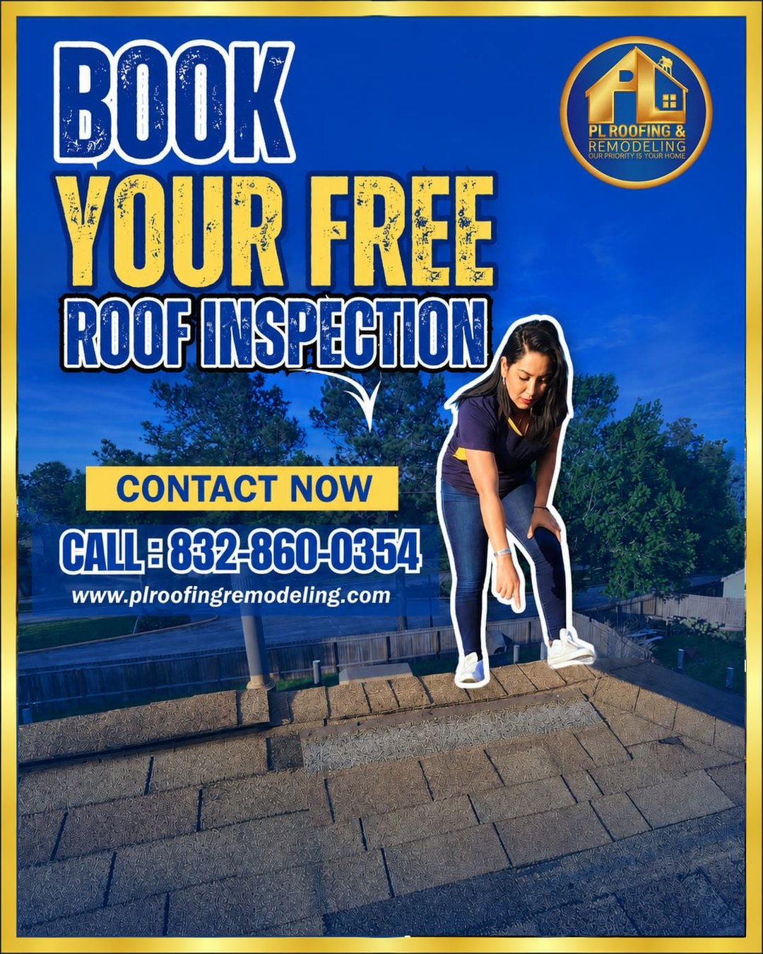 Book your free roof inspection — PL Roofing & Remodeling