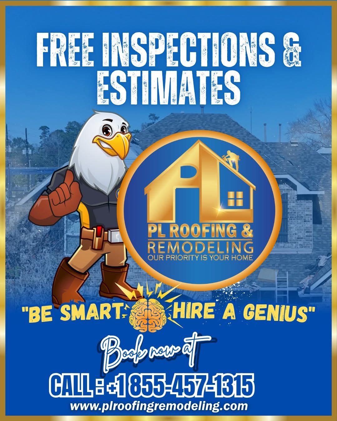 PL Roofing & Remodeling — inspecciones y estimados de techo gratis